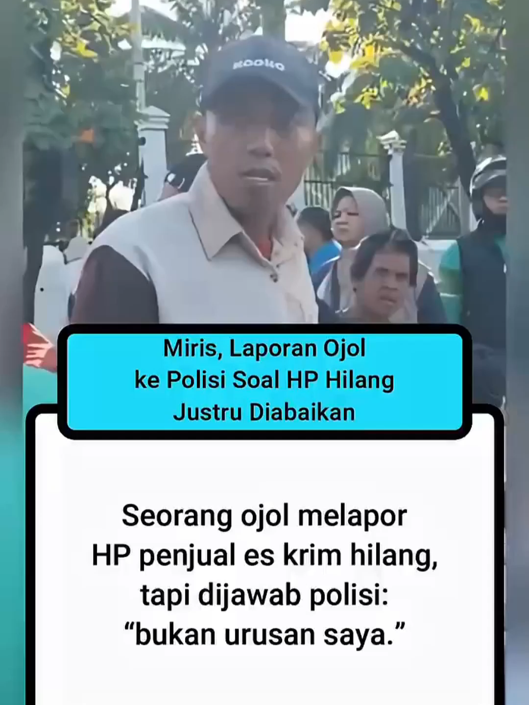 terus anda ngapain pak tugasnya? apa karena gaada uang jalan hehe #polisi  #ojol  #bubarkandpr  #bubarkanpolisi  #fyp