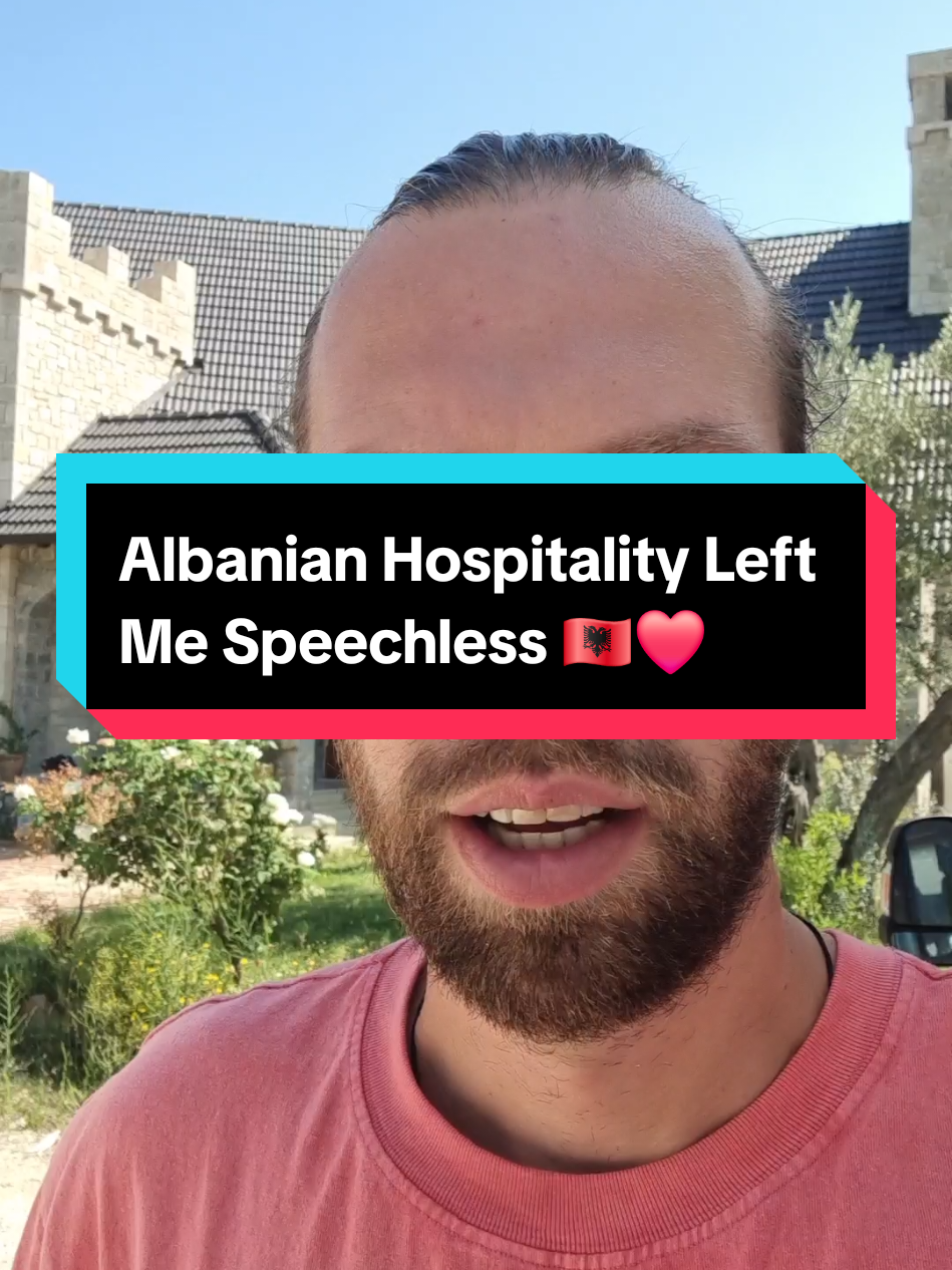 Lahuta e Vjetër Agroturizëm in Albania is more than a family-run hotel and winery—it’s a heartwarming stop on the road. Late-night dinners under vines, surprise free breakfast with homemade fig jam, a free stay in their car park, and a gift bottle of wine made onsite since 2017. Location-rated 9.6/10, this hidden gem deserves your next trip. Full address is: Lahuta e Vjetër Agroturizëm, near Lac, Albania. I post daily from the road, follow for more. #fyp #albania #travel #albanian #albaniantiktok 