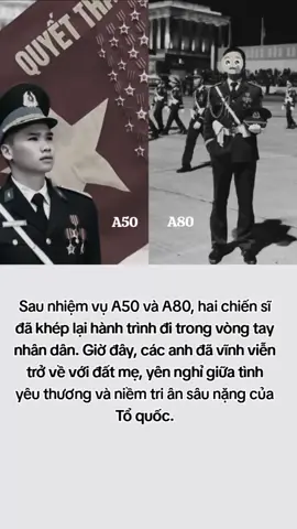 Sau A50, là đồng chí Trương Quốc Thắng. Sau A80, là đồng chí Đỗ Ngọc Hải. Hai chiến sĩ đã khép lại hành trình đi trong vòng tay nhân dân. Giờ đây, các anh đã vĩnh viễn trở về với đất mẹ, yên nghỉ giữa tình yêu thương và niềm tri ân sâu nặng của Tổ quốc. #xuhuong #qđndvn #a80 #a50 #dieubinh 