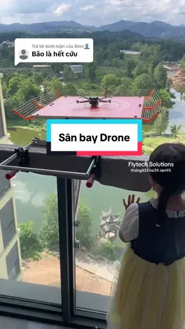 Trả lời @Binn👤 bão thì núp bác 🤣#flytechsolutions #drone #uav #sanbay #helipad 