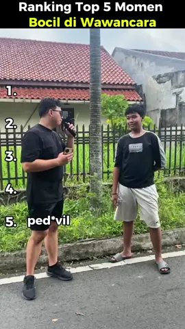 ranking top 5 bocil di Wawancara #bocil #wawancara #warga62 #lucu 