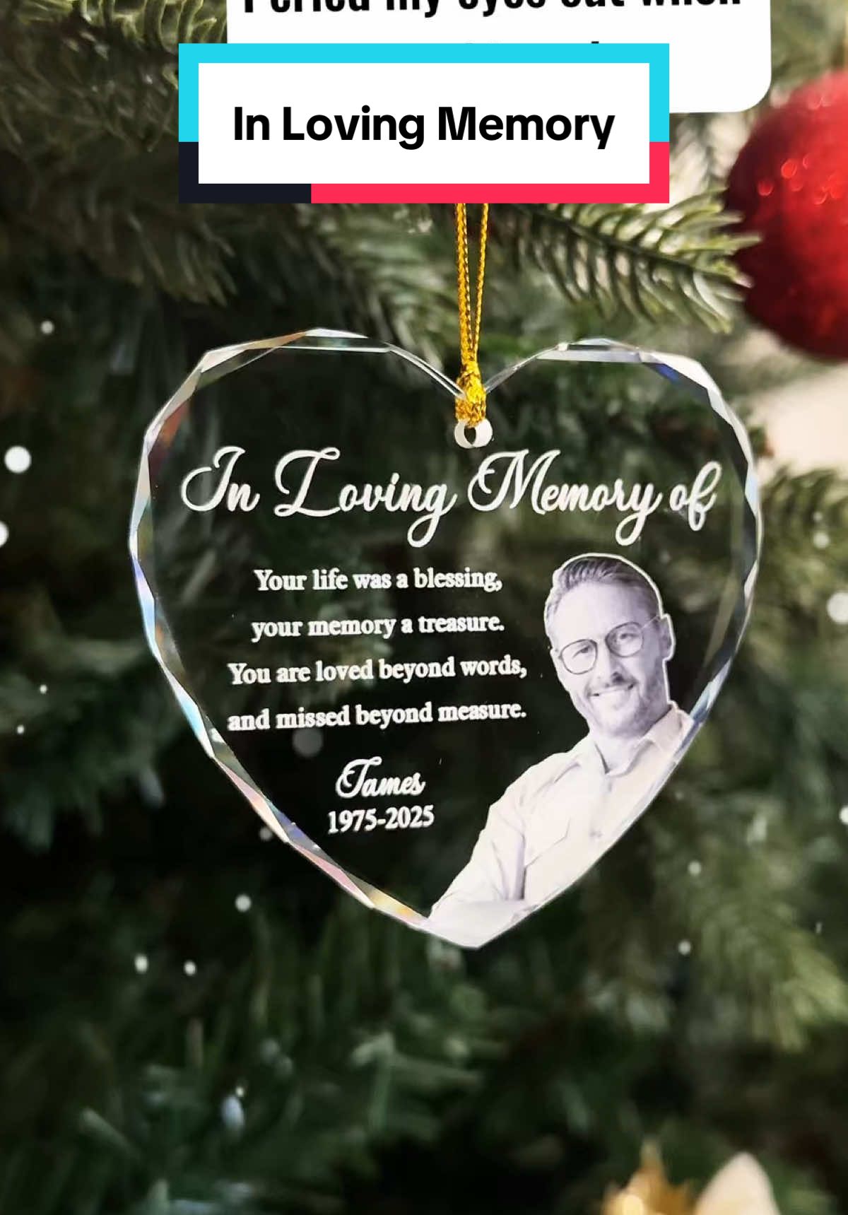 Each tear shed is a testament to the love that remains unbroken 😢💞 #macorner #ornament #memorialgift #christmasgift #familyloss