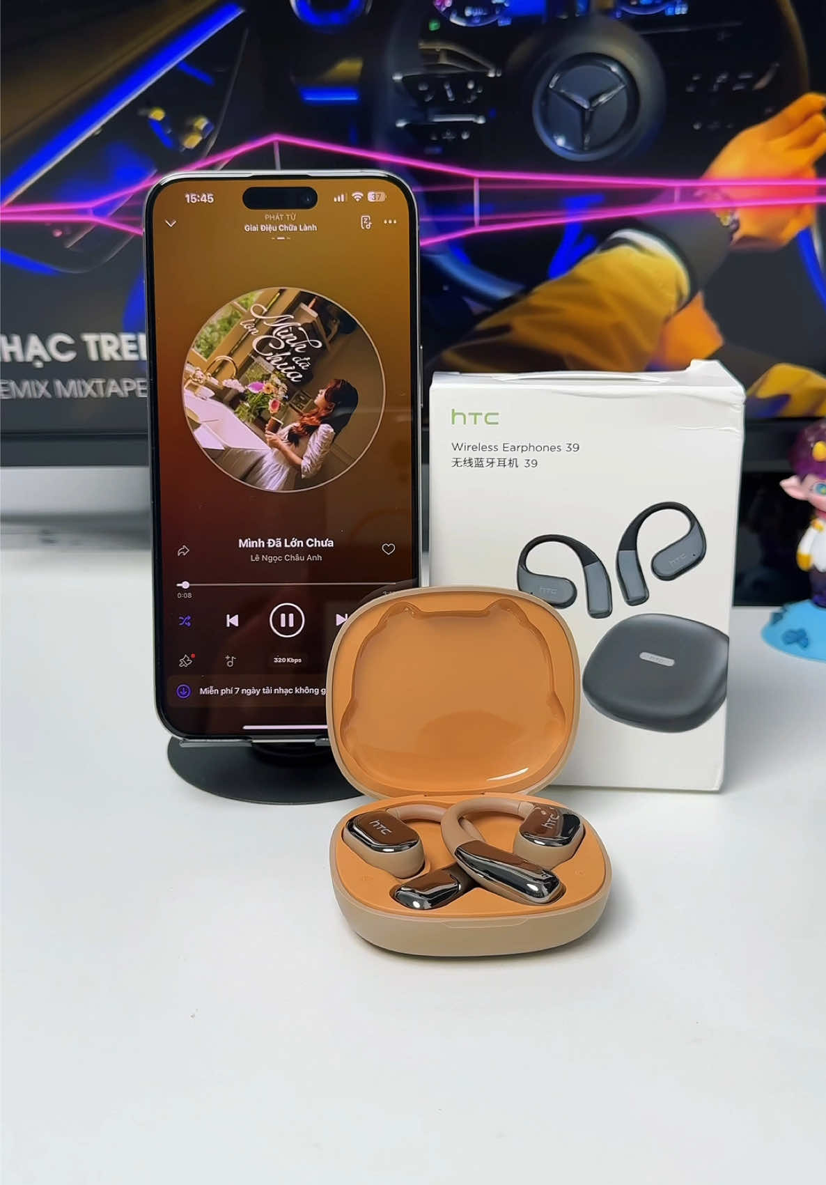 Tai nghe dịch thuật thông minh Htc ne39, hỗ trợ phiên dịch 134 ngôn ngữ #tainghebluetooth #tainghekhongday #tainghephiendich 