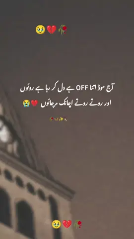 آج موڈ اتنا آف ہے دل کر رہا ہے روئوں اور روتے روتے اچانک مرجائوں 💔😭 #sirftums #unfreezemyaccount #urdupoetry #fyp #foryou 