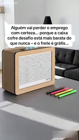 🔒 Cofre criativo com desconto! #economia #woodbox #cofre #metodojapones #fretegratis 