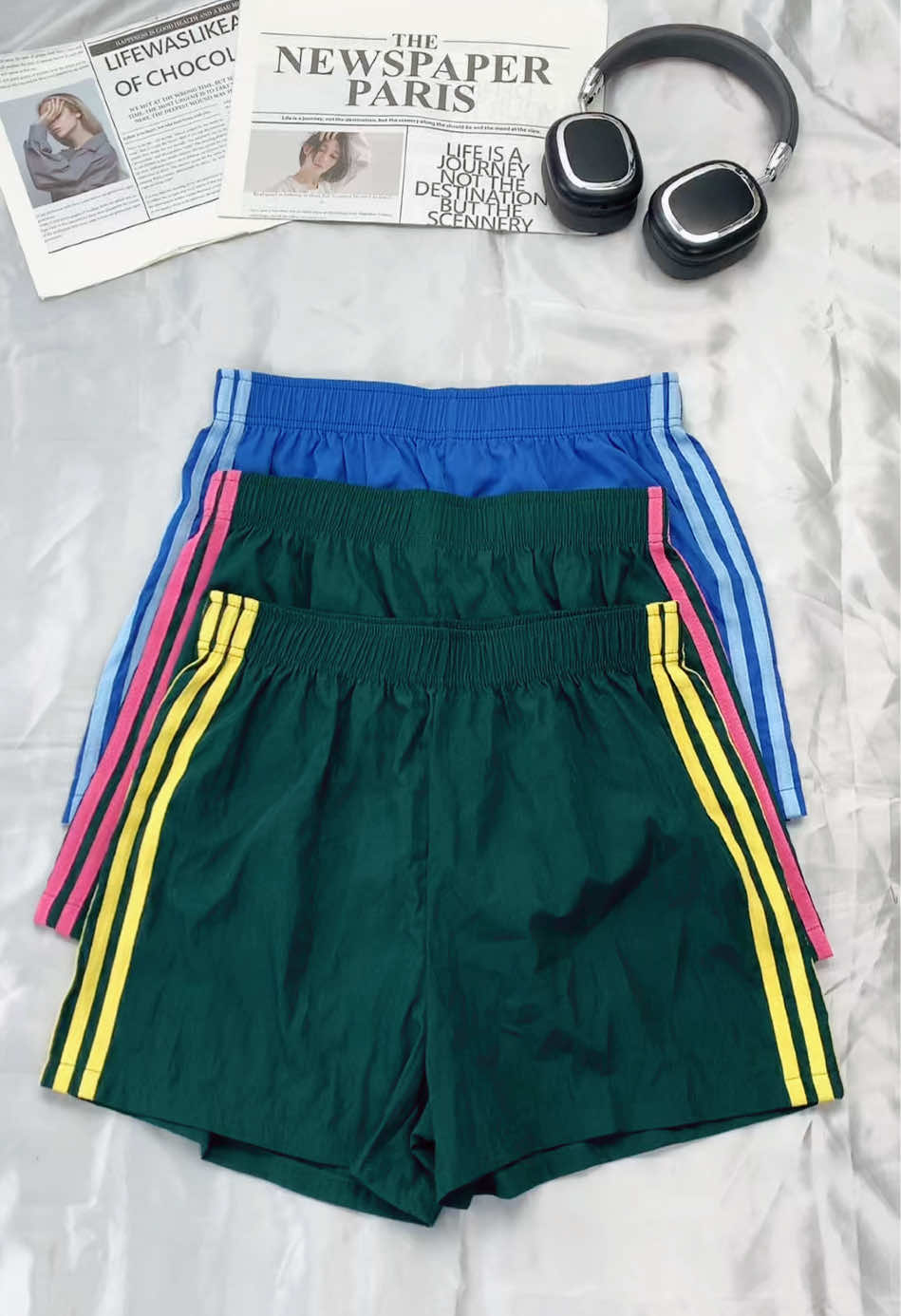 These striped shorts? So retro & fun! Perfect for workouts or casual days. Tons of colors. Grab 'em!#StripedShorts #RetroStyle #FitnessCasual #FunColors #EverydayWear
