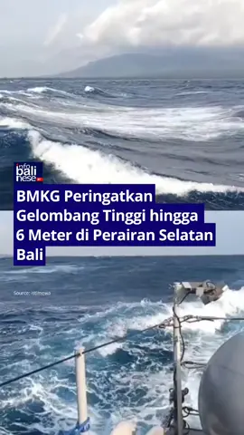 BMKG Peringatkan Gelombang Tinggi hingga 6 Meter di Perairan Selatan Bali . Balai Besar Meteorologi Klimatologi dan Geofisika (BBMKG) Wilayah III Denpasar mengeluarkan peringatan dini terkait potensi gelombang tinggi yang diperkirakan mencapai hingga enam meter di perairan selatan Bali.  Pada Sabtu, 6 September 2025, Ketua Kelompok Kerja Operasional Meteorologi BBMKG Wilayah III Denpasar, Wayan Musteana, menyampaikan bahwa potensi gelombang tinggi tersebut diperkirakan terjadi pada 7–10 September 2025. .  ≠========================≠ Follow: @infobalinese.id Follow: @infobalinese.id Follow: @infobalinese.id ≠========================≠ .  Sumber: Antara   .  .  🎥: ilustrasi/istimewa .  📷:  .  📰:  .  . #infobali #baliindonesia #selatbali #bali #indonesia      