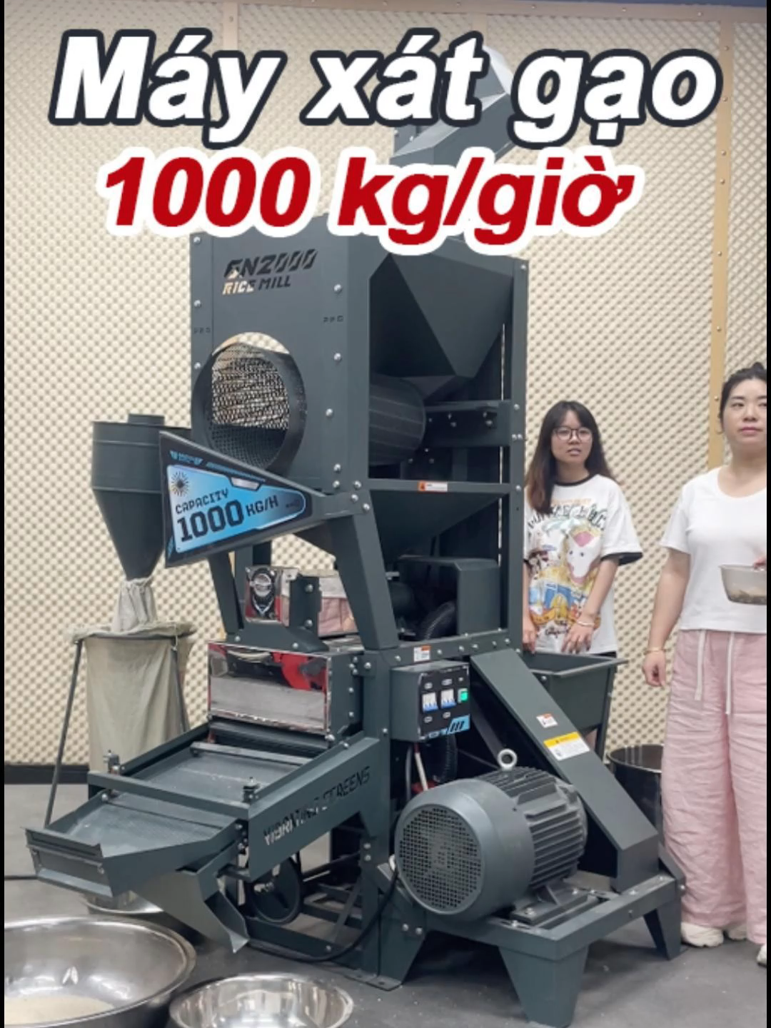Đạt tới 1000 kg mỗi giờ, lên đến 20.000 kg mỗi ngày.#mayxatgao #máynongnghiep #nongthonvietnam