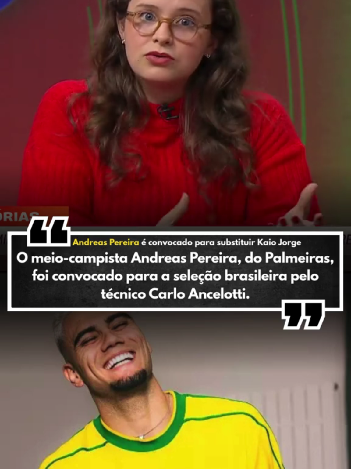 ANDREAS PEREIRA FOI CONVOCADO PARA SUBSTITUIR KAIO JORGE; BELLE FALA SOBRE. #andreaspereira #futebol #eliminatorias2026 #selecaobrasileira #kaiojorge