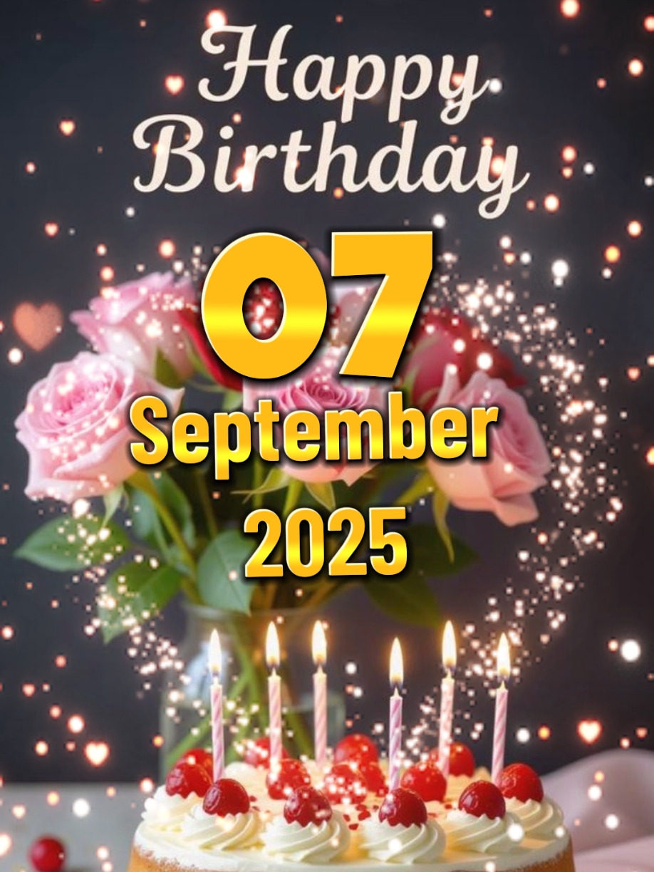 birthday 7 September  #birthday #birthdaytoyou #happybirthdaytoyou #birthdaytemplate #happybirthdaywishes #happybirthdaysong #happybirthdaytemplate #happybirthday #birthdayparty #birthdaygirl #milad #hbd #ulangtahun #birthdaycake #CapCut #fyp #viral #trend 
