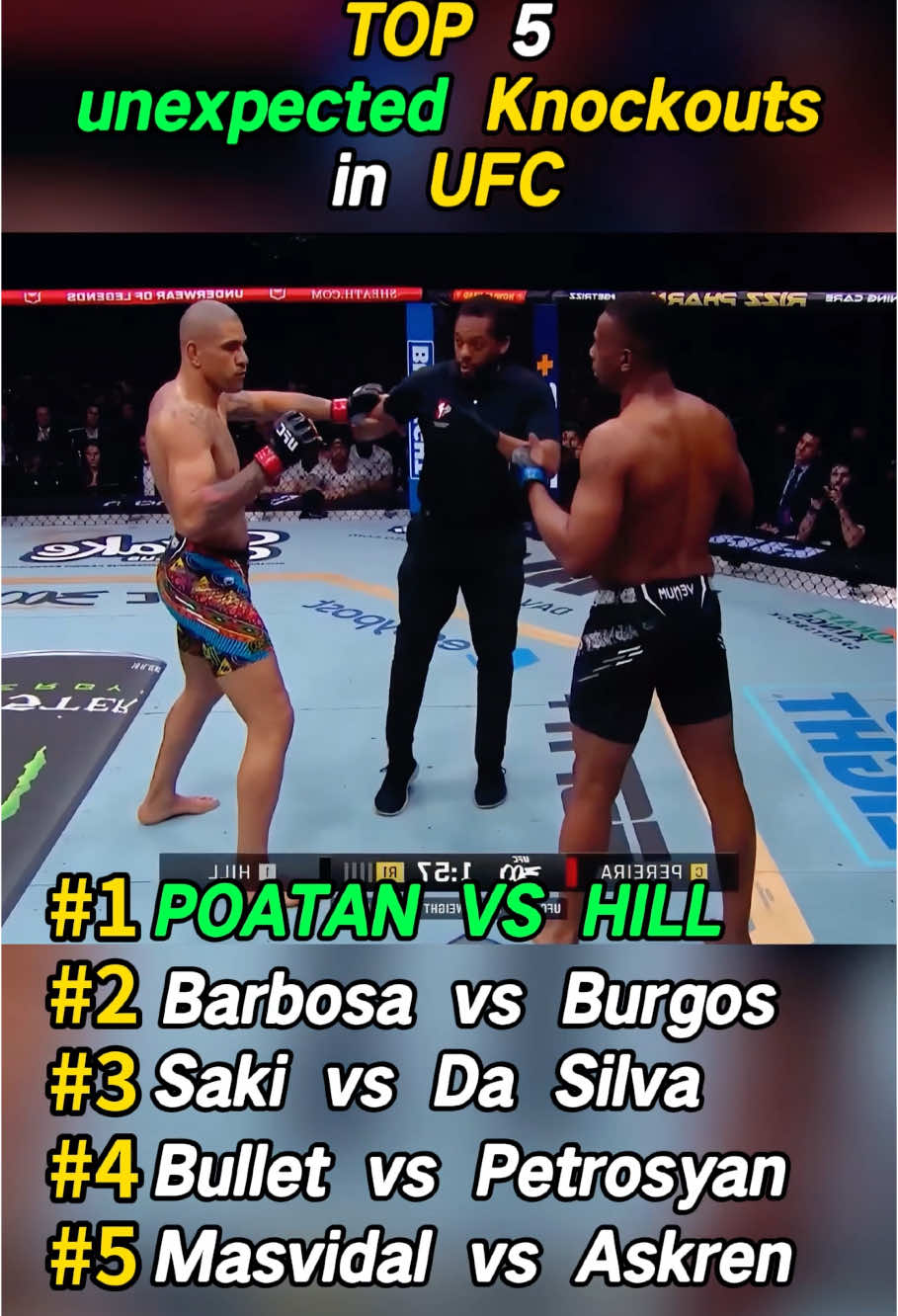 Top 5 unexpected knockouts in UFC#usa #fight #UFC 
