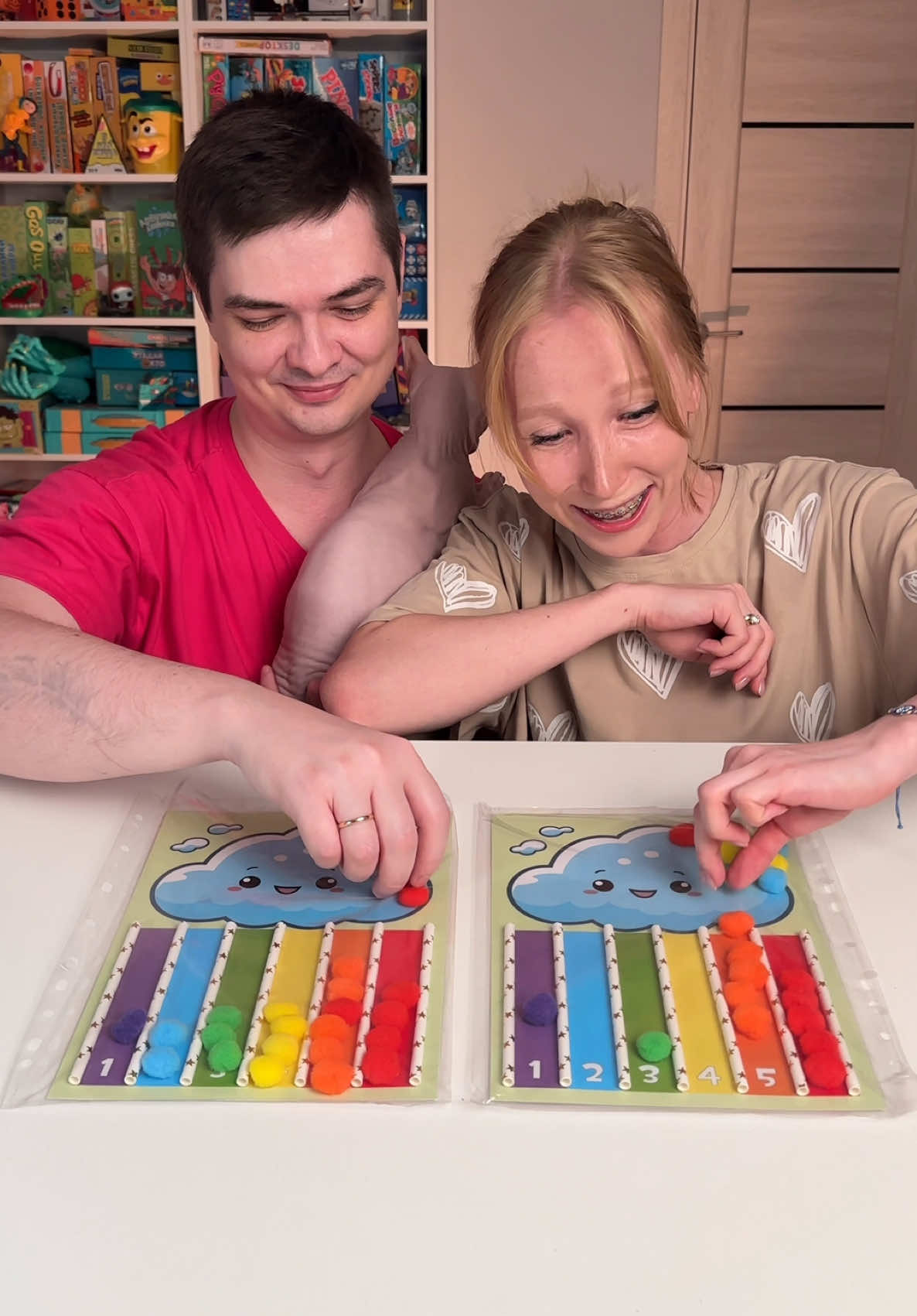 Осадки в виде радужных фрикаделек🌈☁️  #boardgame #челлендж #challenge  #игра #game 