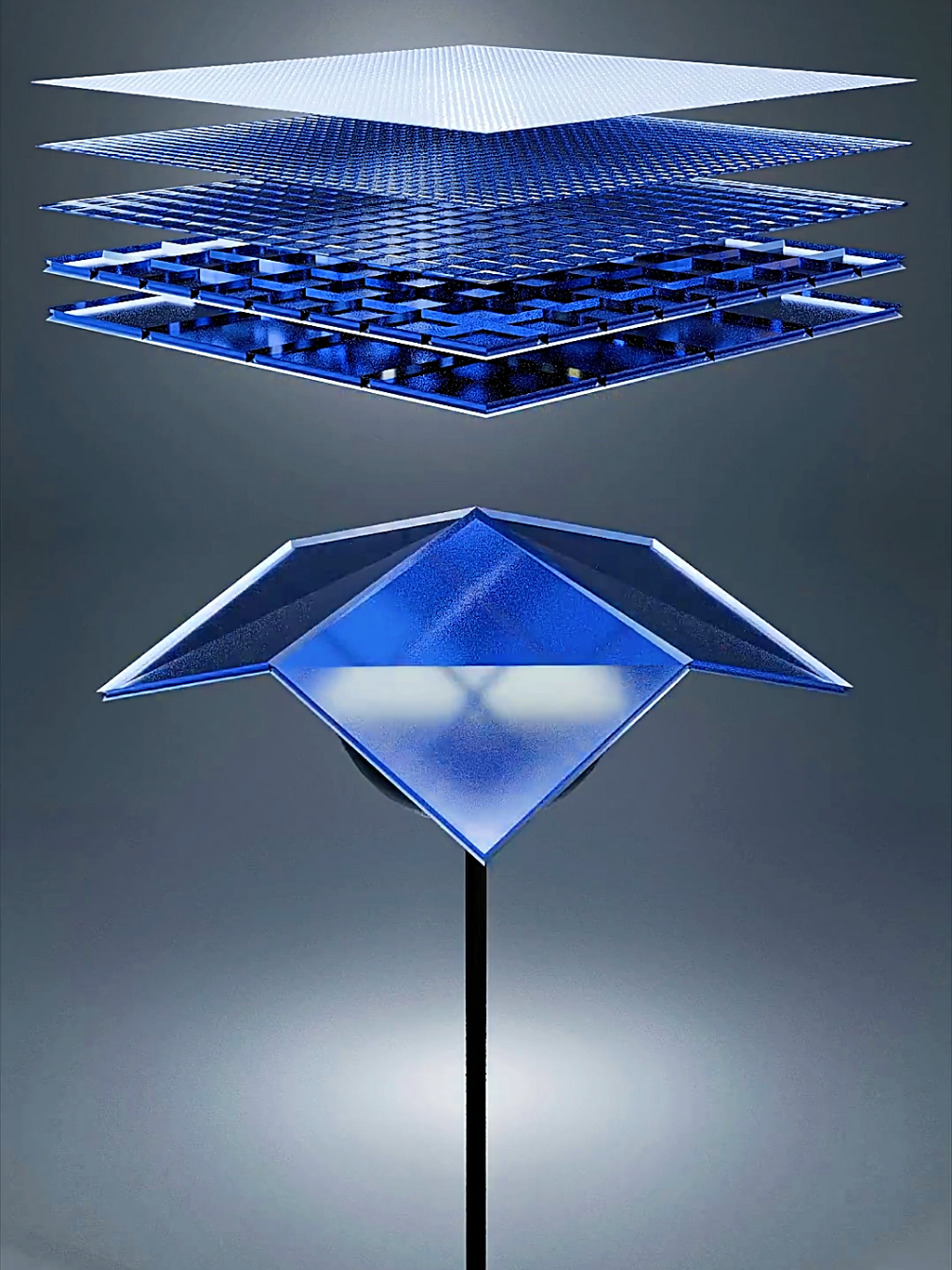 1M Dip Glass Simulation #foryou #asmr #blender #simulation #3D 