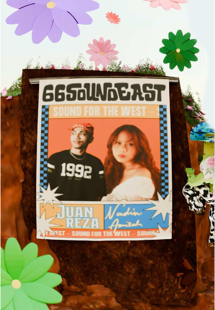 PROUDLY PRESENT‼️🥁💃🏻 Panggil akuuu perempuan… 💗 Our beautiful fairy @nadin⋆.ೃ࿔*:･  akan mengisi panggung 66 Soundeast festival dengan seluruh kelembutan jiwanyaa💘🎡🎠🎡 alsooo performance  Eh, Maimuna, eh, lucunya akan sama-sama kita senandungkan dengan goyangan khas yang tentunya kalian semua udah siapinn kannn frenn💃🏻🎰🥁 Dek hanyo takuik mancaliak Uda @Juan Reza membawaa kebahagian untuk bernyanyi dan begoyang bersama di panggung 66 Soundeast Festival  Soo, this is our another performance fellas. Grab ur ticket fast, jangan ketinggalan lagi yaa untuk setiap bahagia yang akan Nam Nam bagikan disana🎠🎡💃🏻🫶🏻🎰 #66soundeastfestival #soundforthewest #konser2025 #nadinamizah #juanreza #promoseruweekend #konsermusik #fyp #kendarisulawesitenggara 