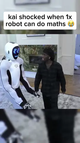 Kai surprised when 1x robot does maths😭😭 #1xrobot #kaicenat #fyp #viral #mafiathon 