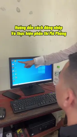 Hướng dẫn cách đăng nhập và thực hiện phần thi mô phỏng #mophong #xuhuong #trungtamminhtri #hoclaixe #hungyen89❤️ 