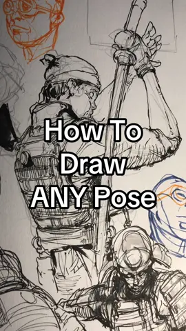 How To  Draw ANY Pose #art#doodle#poses#thumbnail#tutorial 