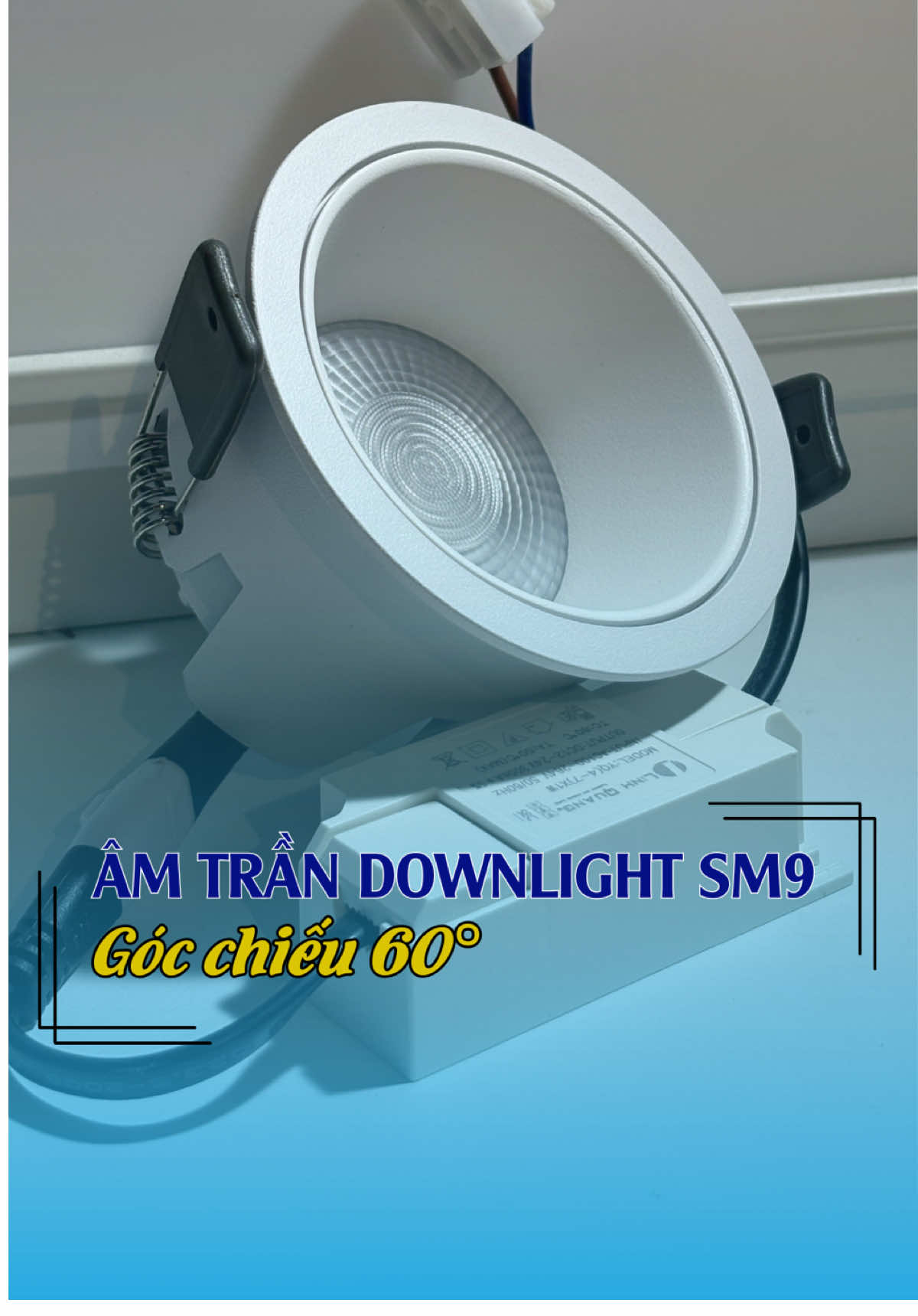 Đèn led âm trần Downlight SM9 Góc chiếu 60 độ  #LedLinhQuang #denamtran #downlight #denledchieusang #trangtrinhadep 