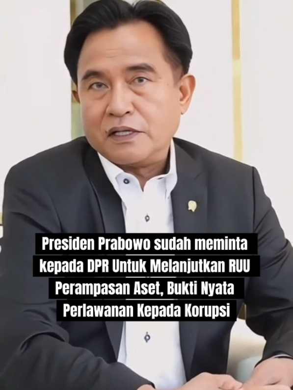 Menteri Koordinator (Menko) bidang Hukum, HAM, Imigrasi, dan Pemasyarakatan RI Yusril Ihza Mahendra menegaskan bahwa Presiden RI Prabowo Subianto sudah beberapa kali meminta DPR RI agar segera membahas Rancangan Undang-Undang (RUU) Perampasan Aset. #prabowo #fyppppppppppppppppppppppp #fypシ゚ #viraltiktok #dpr 