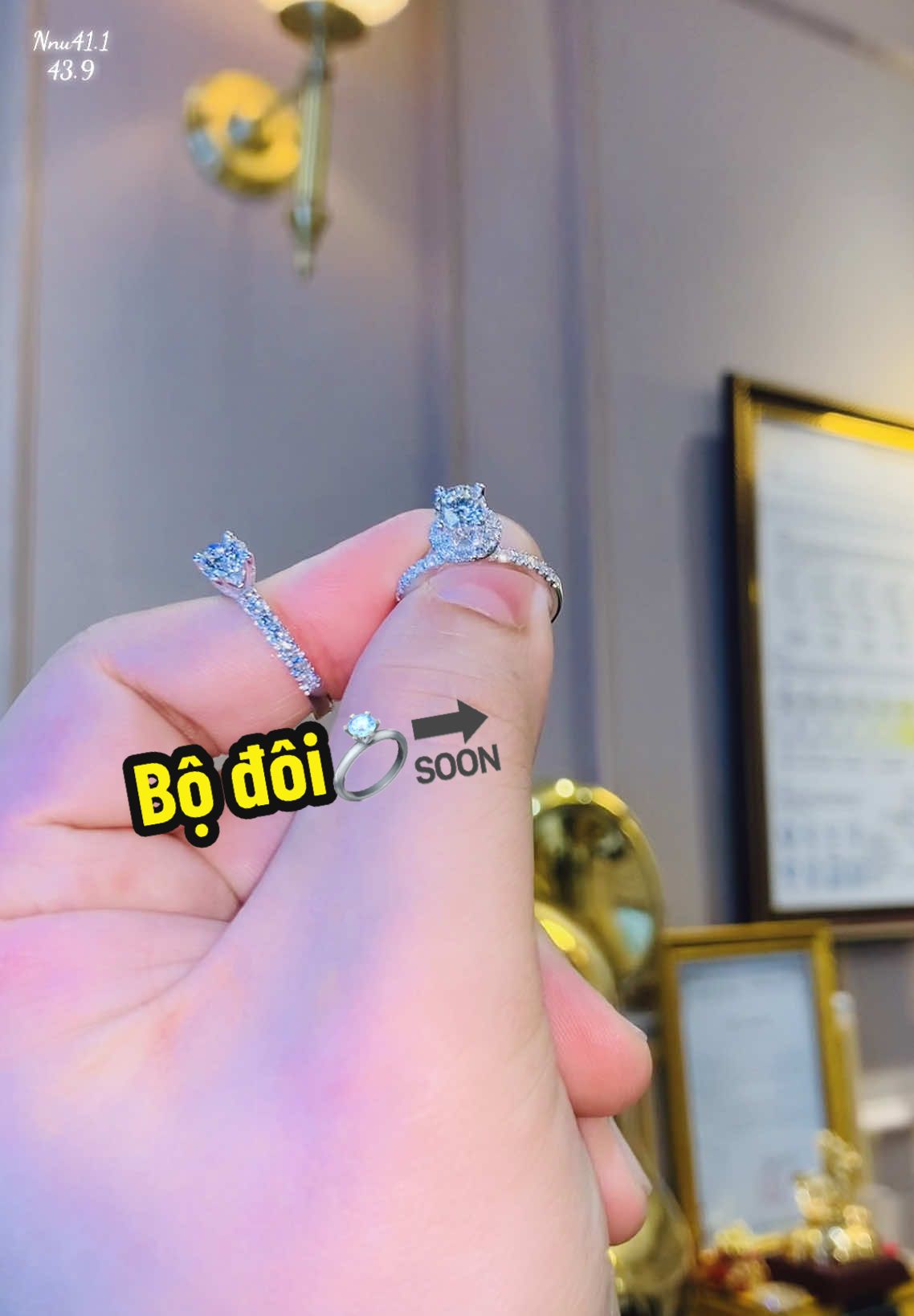 Bộ đôi nhẫn nữ kim cương siêu xinh xắn được các chị em lựa chọn nhiều nhất #TamLuxury #tamluxurydiamondjewelry #nhannu #kimcuong 