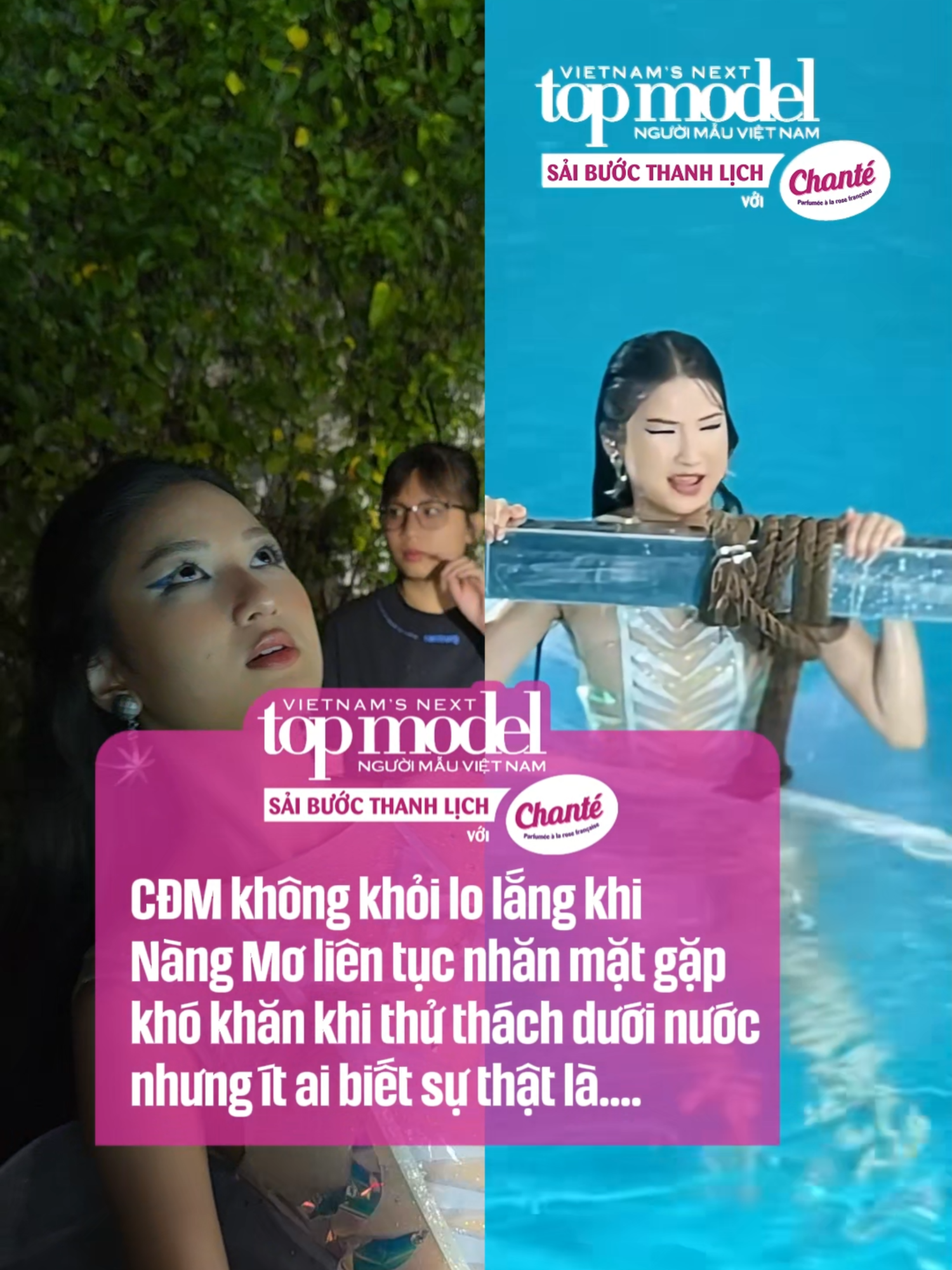 CĐM không khỏi lo lắng khi Nàng Mơ liên tục nhăn mặt gặp khó khăn khi thử thách dưới nước nhưng ít ai biết sự thật là... #VNTM2025 #MultiMediaJSC #DoManhCuong #VietnamNextTopModel2025 #saibuocthanhlich #nuocgiatxa8trong1 #thanhhang #namtrung #chante