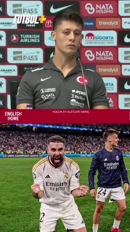 Arda Güler: Dani Carvajal ile bu maçı konuştuk. Ben Madrid'e döndüğümde kazanan tarafta olmak istiyorum ve inşallah kazanan tarafta olurum. #sporhaberleri #sporgünlükleri #futbolunkalbi #neizlesem