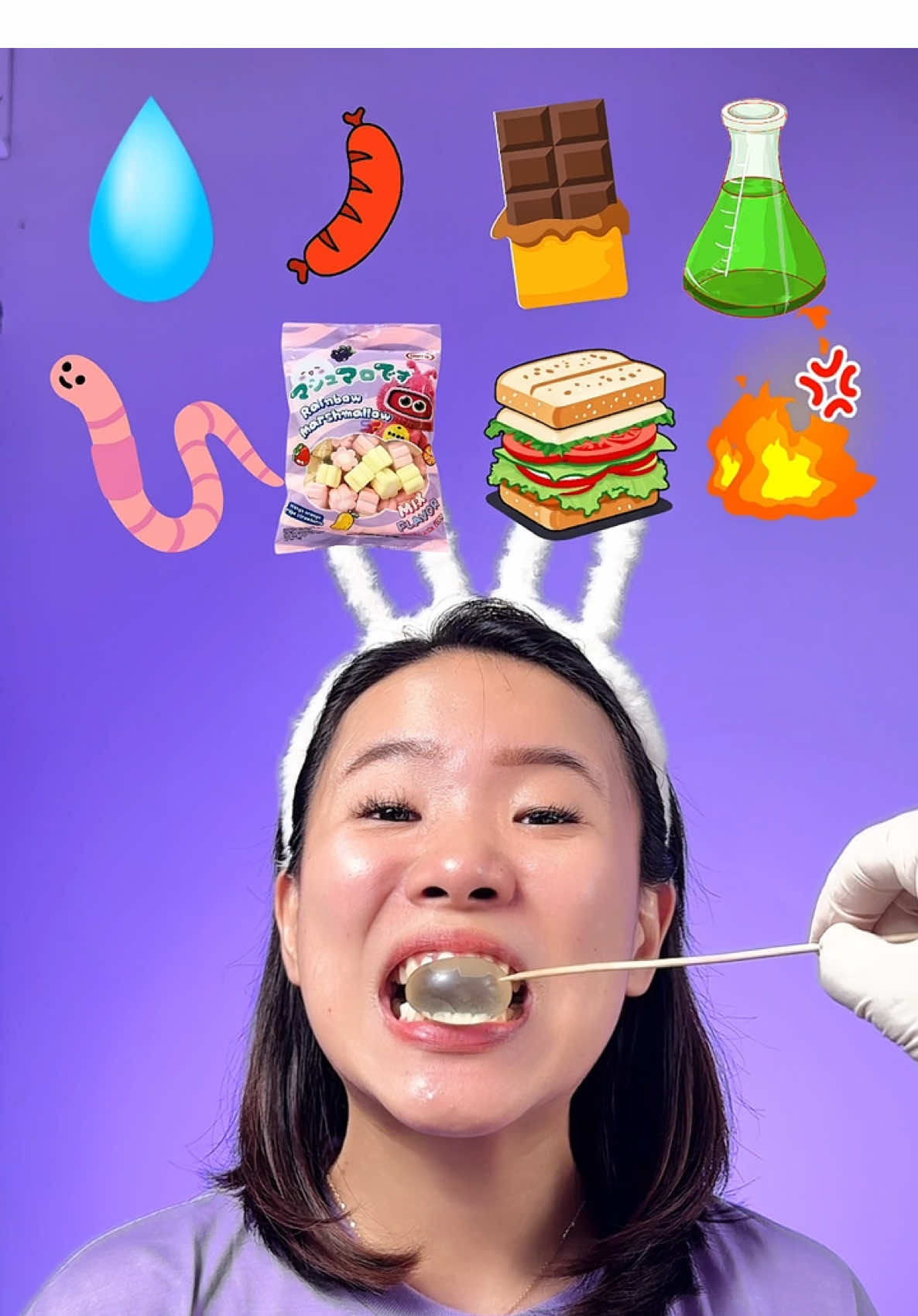 MAKAN BERBAGAI EMOJI 💧🍫🧪🫣#jajanantiktok #asmr #cemilan #makan #viral 