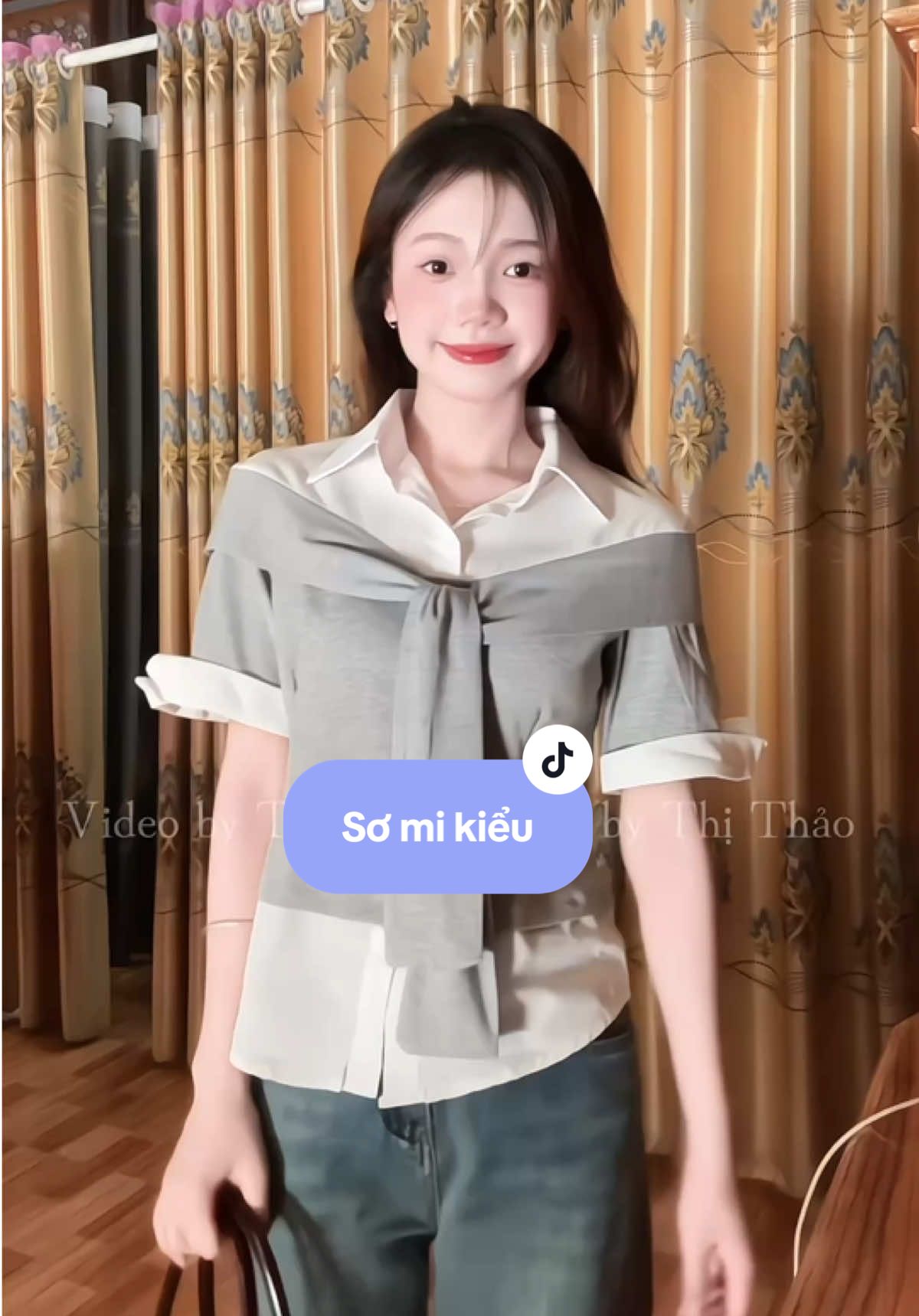 Sơ mi kiểu nhẹ nhàng xinhh quáa🥰#viral #outfit #sominu #review #xuhuong 