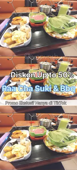 Promo Raa Cha Suki & Bbq cara dapetin promonya!! 1. klik lokasi di vt ini (gaperlu ubah lokasi) 2. pilih menu yang diinginkan 3. klik bayar, muncul barcode & tukarkan voucher di outlet terdekat @raachasuki  #goacademydiningsep #promoseruweekend #raachasuki #raachasukibbq #promomakangajian