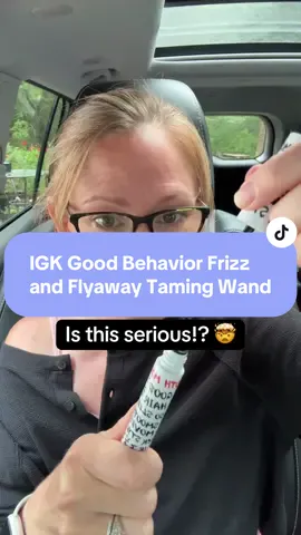 IGK coming in with the sexiest hair product all year. Love love love Good Behavior Frizz and Flyaway Taming Wand. #igkhair #slickback #hairtok #hairdo 