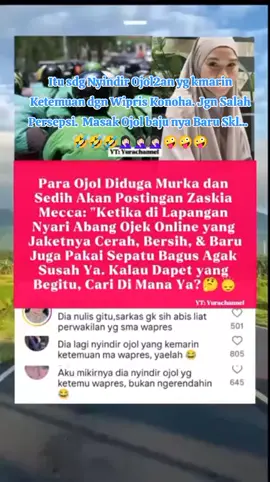 Dia itu sdg Nyindir Ojol2an yg kmarin Ketemuan dgn Wipris Konoha. Jgn Salah Persepsi.  Masak Ojol baju nya Baru Skl...   🤣🤣🤣🤦🏻‍♀🤦🏻‍♀🤦🏻‍♀🤪🤪🤪