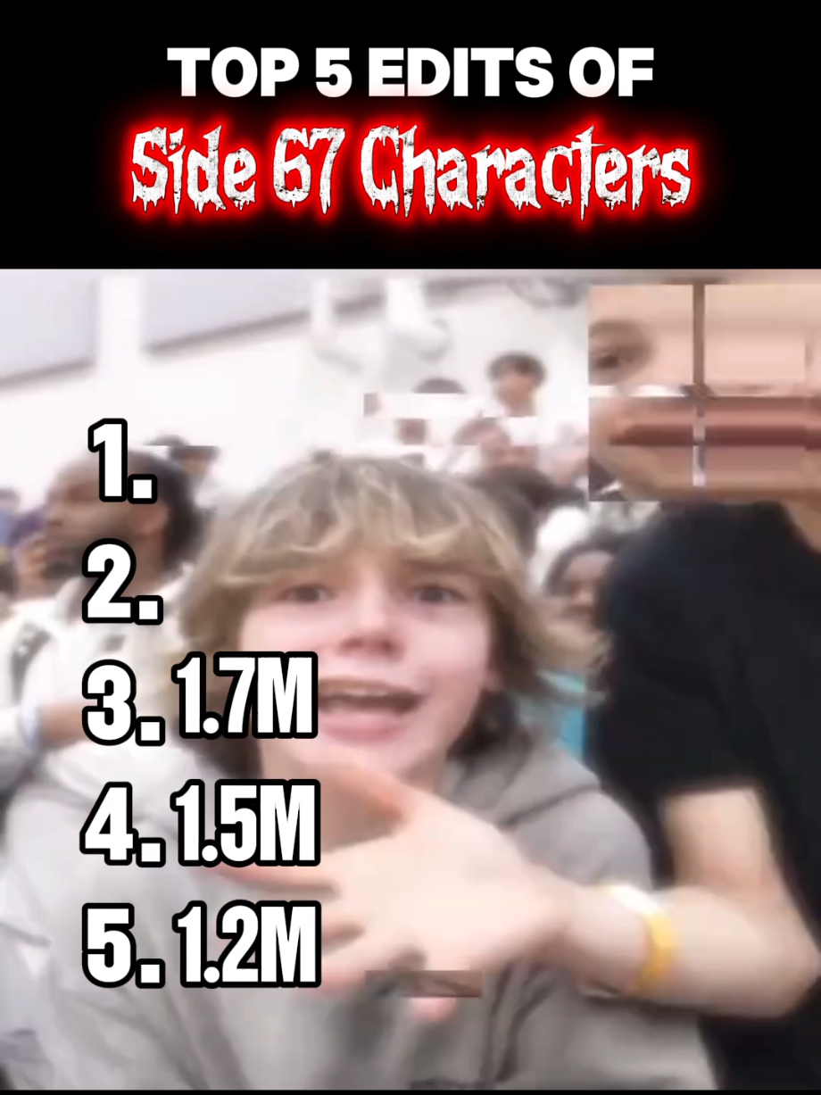 Top 5 best and most viral side 67 character edits 🔥 #top5 #67 #67unexpectededit #67kidnow #67kid 
