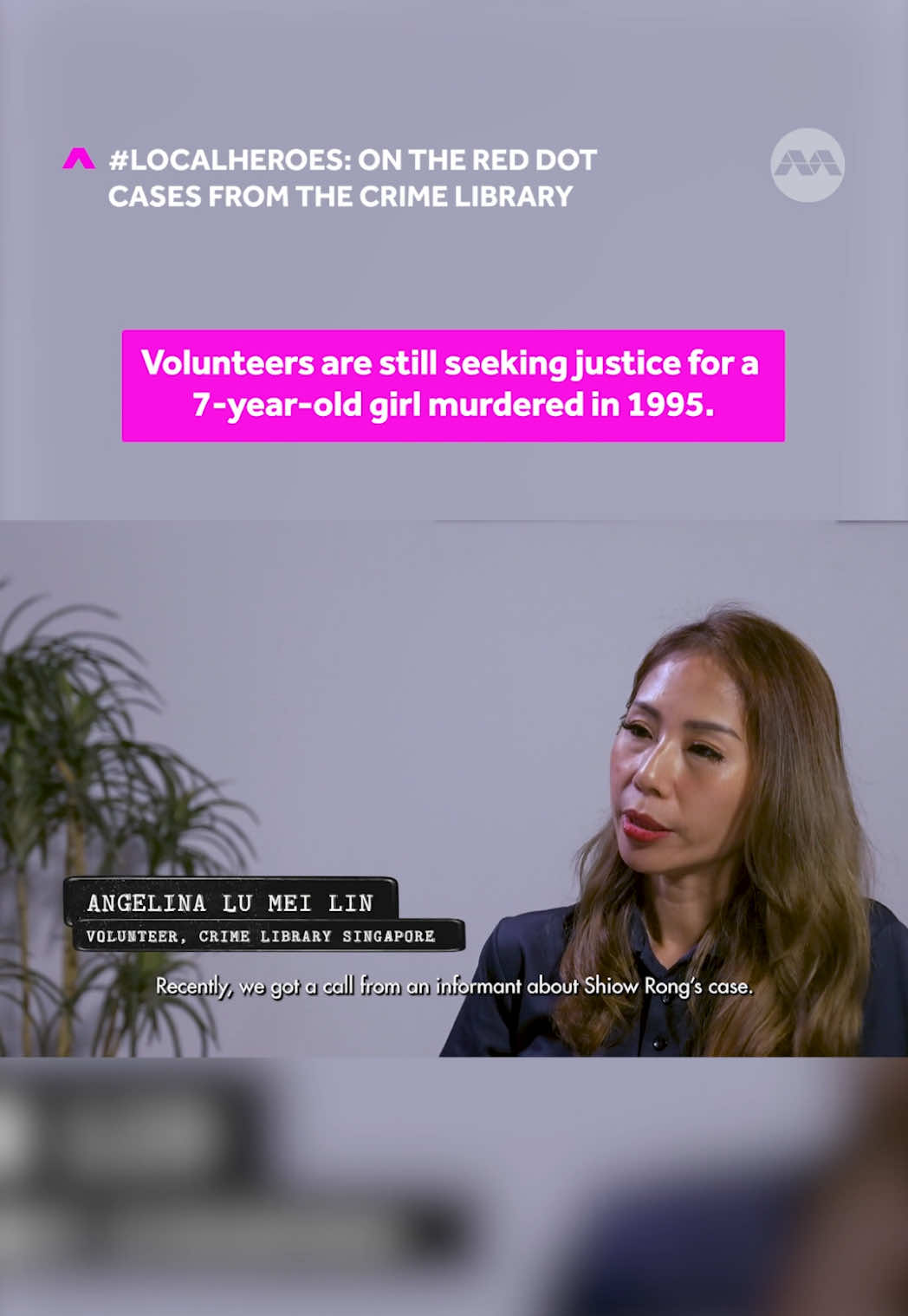 #LocalHeroes: In 1995, 7-year-old Lim Shiow Rong was found murdered. Nearly three decades later, volunteers from Crime Library Singapore (CLS) are still helping her family search for the truth in hope to give them closure. 🕊️ #mediacorpOnTheRedDot