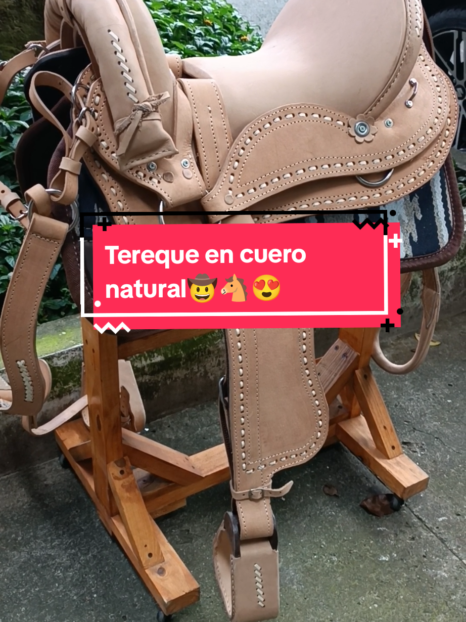 Tereque en cuero natural😍🤠🐴.#rockycueros #tereque #cueronatural #monturasparacaballos #talabarteria 