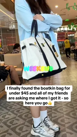the viral boatkin bag you’ve seen everywhere✨ chic, durable and large capacity😍#boatkin #luxury #bag #tiktokshopbag #handbag 