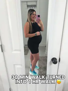 I'm loving these walks together. ✨ The weather was perfect. The bump was bumping. My @HOKA 's were comfy. It was a great walk. #fyp #ftm #pregnancyjourney  