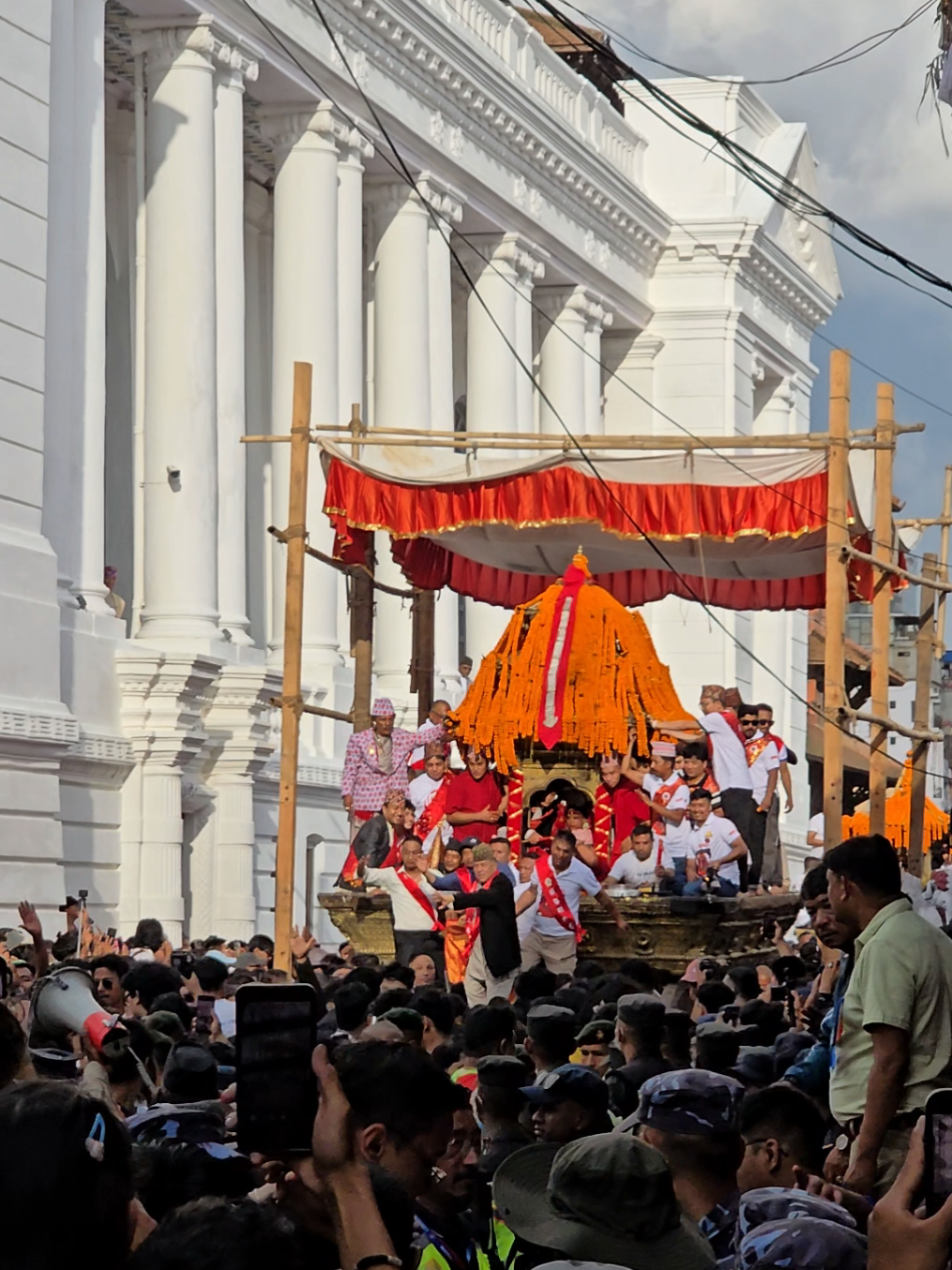Indra Jatra_2082_Basantapur_Kathmandu Started 🍃 #indrajatra #basantapur_durbar_square #rym 