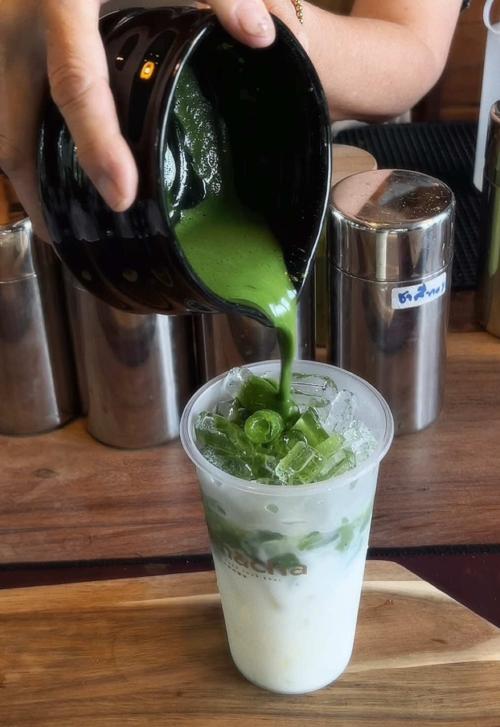 Matcha time 🍵 #mamacha #cafesaraburi #มัทฉะ #คาเฟ่สระบุรี 