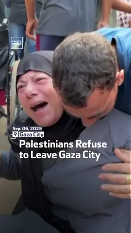 Palestinians in Gaza City refuse to leave despite Israeli military leaflets ordering them to flee south. Residents say they will not abandon their homes. #Gaza #Israel #Evacuation