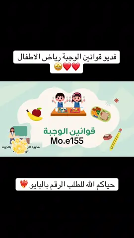 قوانين الوجبة لرياض الاطفال ، 0506081601 حياكم الله لطلب التصميم التواصل عبر الرقم الواتس بالرابط بالبايو بصفحتي هنا حياكم ❤️❤️. #قوانين #الوجبة #رياض_الاطفال #اطفال #روضة