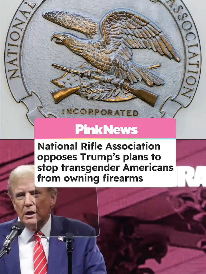 The National R1fle Association of America (NRA) has come out in opposition to news that Trump’s Department of Justice is considering a ban on trans people owning guns in the wake of a deadly sh00ting in Minneapolis last week. In a statement, the NRA said: “The Second Amendment isn’t up for debate. […] NRA does not, and will not, support any policy proposals that implement sweeping gun bans that arbitrarily strip law-abiding citizens of their Second Amendment rights without due process.” The statement comes in response to suggestions that trans people in the U.S. could be banned from owning guns, most likely by declaring gender dysphoria to be a “serious mental illness” that outweighs their Second Amendment rights. Other critics of the policy say the proposal weaponises stigma against trans people while doing nothing to address gun vi0lence. #US #politics #secondamendment #transgender #lgbtqia #DonaldTrump