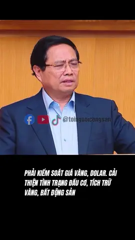 Thủ tướng chỉ đạo kiểm soát giá vàng, dolar #thutuongphamminhchinh 
