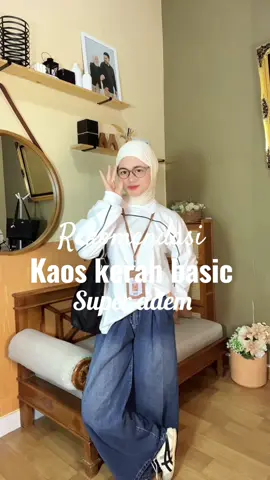 Mau santai pake kaos tapi wajib pake kerah , ini sihh wajib punya 🫰🫶 #fyp #OOTD #kaosbasicpremium #kaosbasic #ootdhijab 