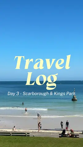 Day 3/180 | Travel Log | Scarborough & Kings Park 📍Cottesloe Beach 📍Two Slice 📍Kings Park 📍Scarborough Market #travel #traveltiktok #perth #australia 
