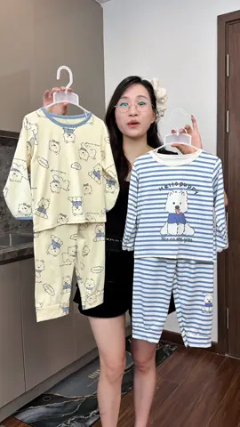 Bộ mặc nhà xinh yêu, chất cotton mát nha các mom #thoitrangtreem #quanaotreem #memykytinh #bomacnha #bobetrai 