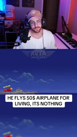 HE FLYS 50$ AIRPLANE FOR LIVING, ITS NOTHING #kick #streamer #pilot #plane 