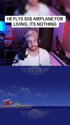 HE FLYS 50$ AIRPLANE FOR LIVING, ITS NOTHING #kick #streamer #pilot #plane 