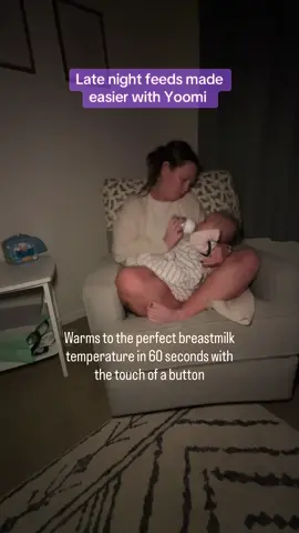 It took me 2 minutes to go hear my baby cry, go downstairs to get a bottle, come back up, and feed her with a perfectly warmed bottle. 60 seconds to perfectly warmed breastmilk. #ad #tiktokshop #baby #breastfed #babyregistry  @Yoomi USA 