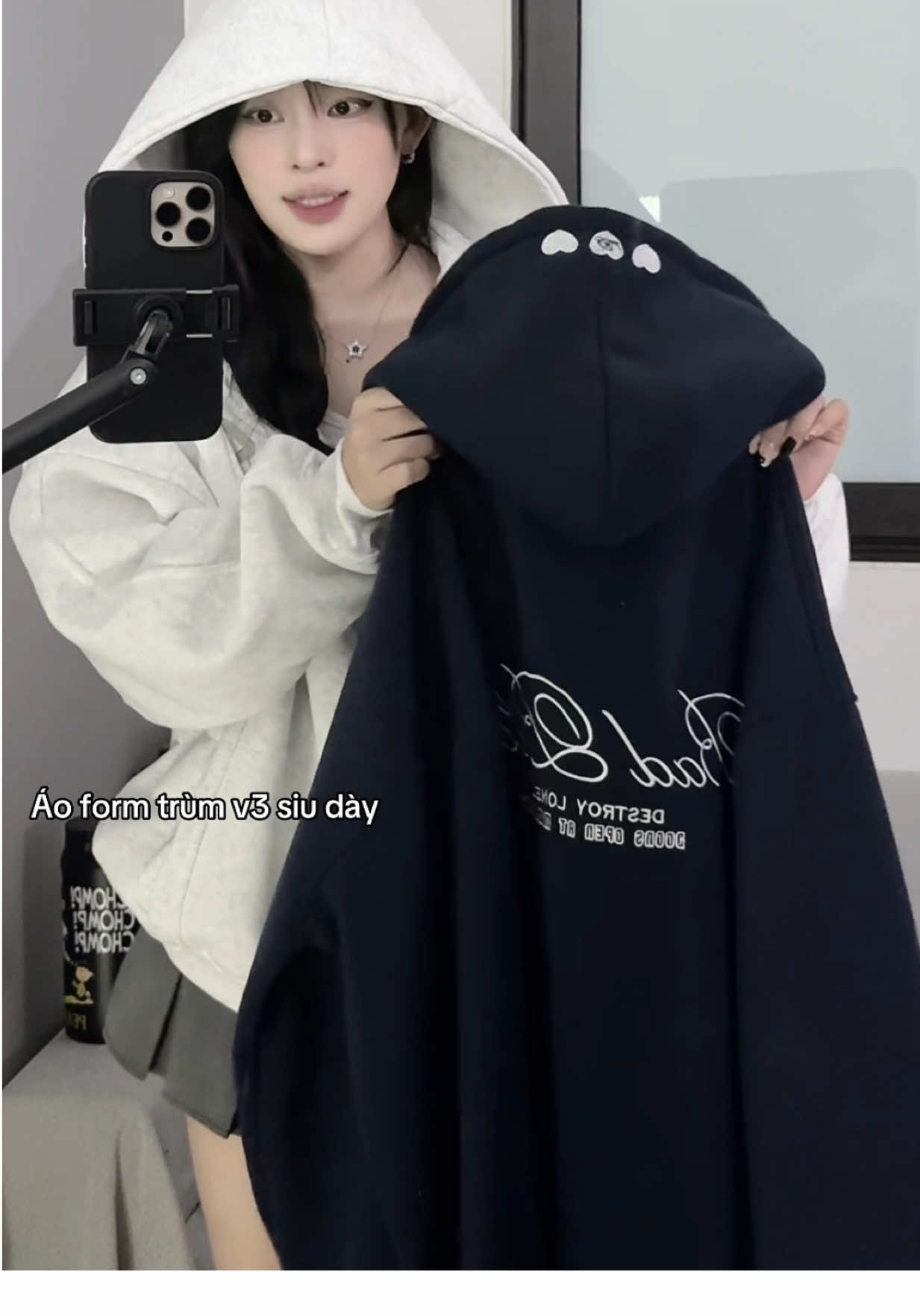 Áo form trùm v3 mũ siêu too #xuhuong #musieuto #hoodiezip #chiase 