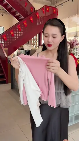 Áo giữ nhiệt thun tăm bé gái